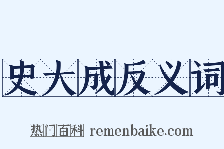 史大成反义词是什么意思的图片